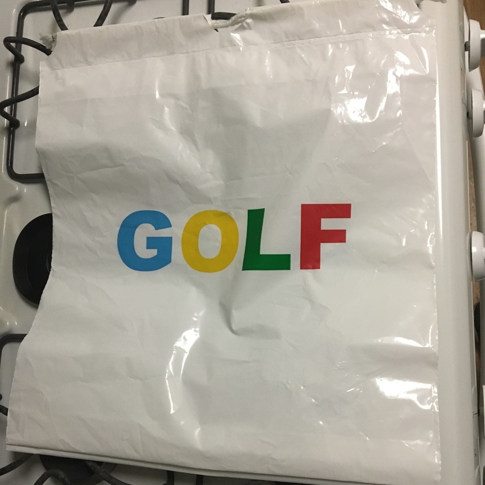 Merchandise bag from GOLF store.